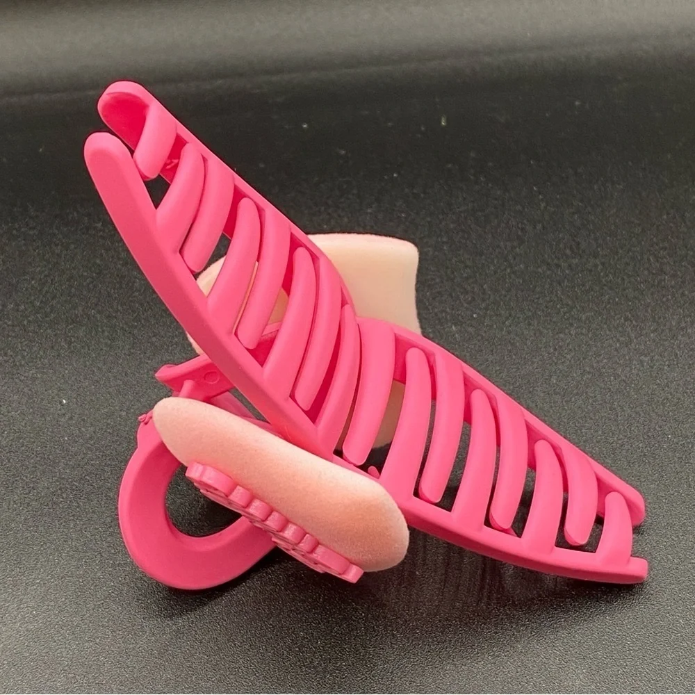 Barbie Pink Heart Matte Hair Claw Large